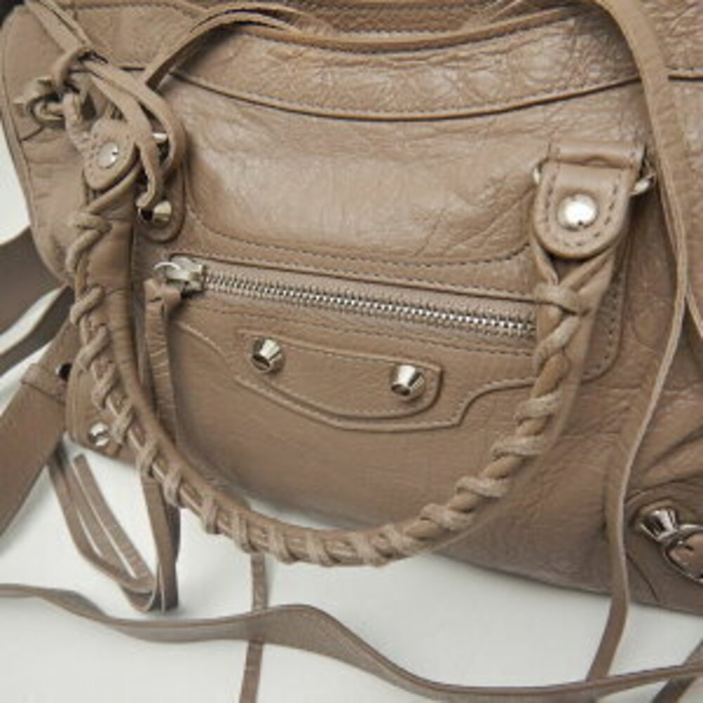 Balenciaga City Handbag Leather Greige Gray - Picture 6 of 9